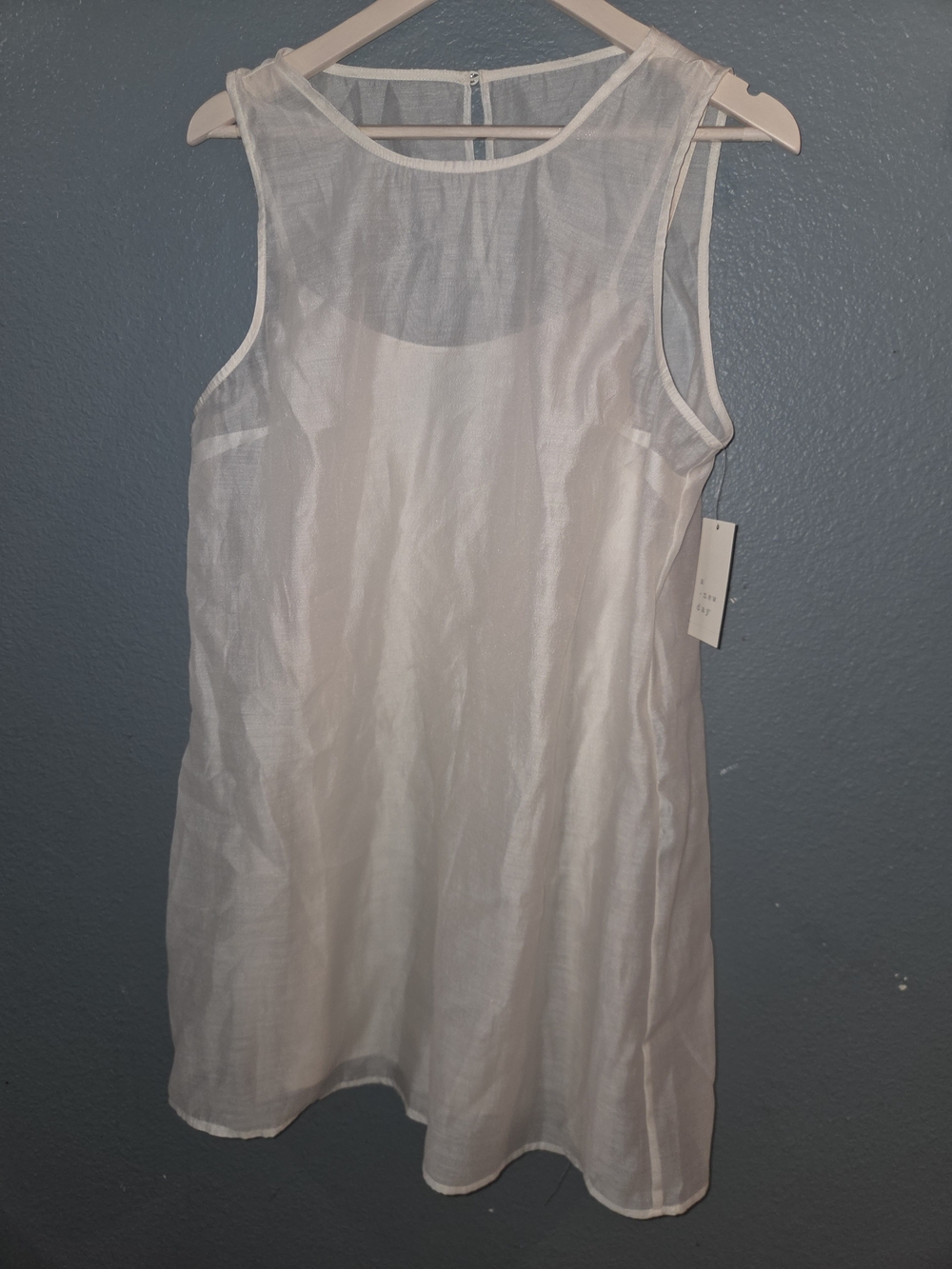 a new day White Sleeveless Sheer Midi Dress